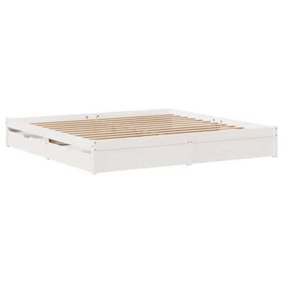 vidaXL Letto senza Materasso Bianco 180x200 cm Legno Massello di Pino