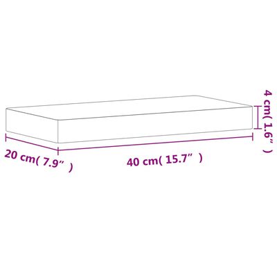 vidaXL Mensola a Parete 40x20x4 cm in Legno Massello di Faggio