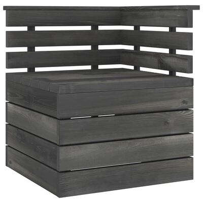 vidaXL Set Divani da Giardino su Pallet 6 pz Legno Pino Grigio Scuro