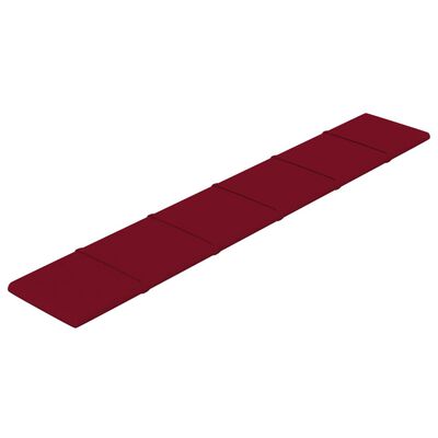 vidaXL Pannelli Murali 12 pz Rosso Vino 90x15 cm Velluto 1,62 m²