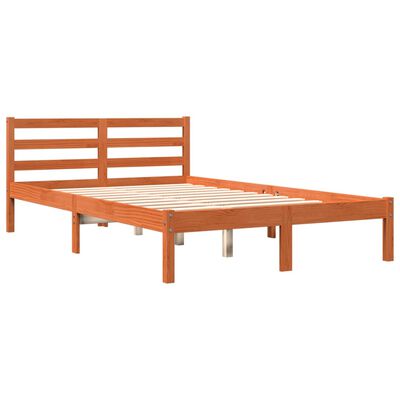 vidaXL Letto senza Materasso Marrone Cera 150x200 cm in Legno di Pino