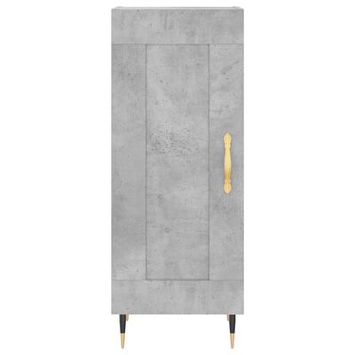 vidaXL Credenza Grigio Cemento 34,5x34x90 cm in Legno Multistrato