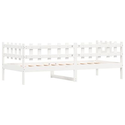 vidaXL Dormeuse senza Materasso Bianca 90x190 cm Legno Massello Pino