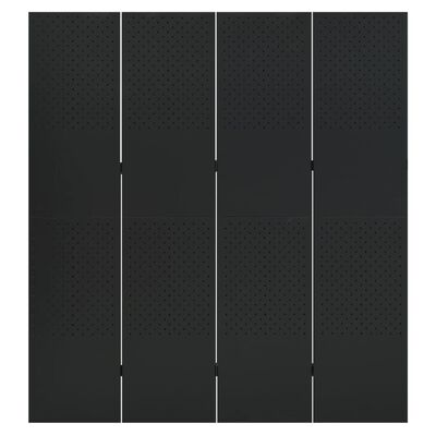 vidaXL Paravento a 4 Pannelli 2 pz Nero 160x180 cm in Acciaio