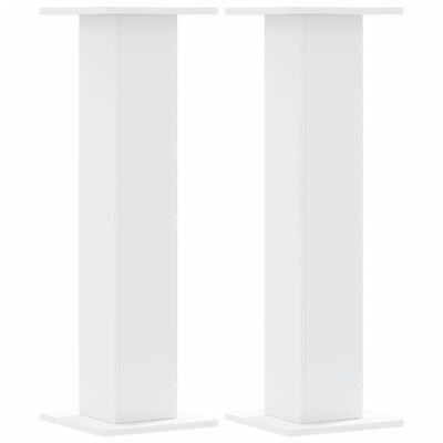 vidaXL Supporti per Piante 2 pz Bianchi 30x30x95 cm Legno Multistrato