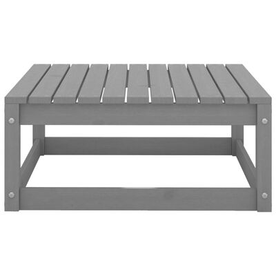 vidaXL Set Divani da Giardino 7 pz Grigio in Legno Massello di Pino