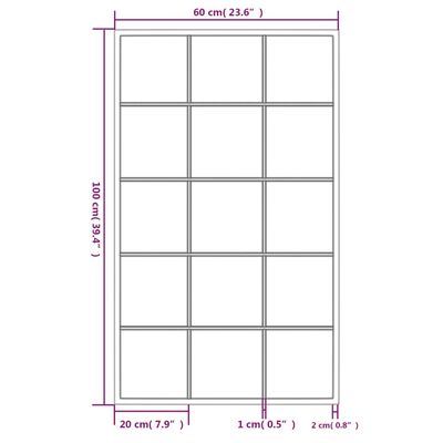 vidaXL Specchi a Parete 4 pz Neri 100x60 cm in Metallo