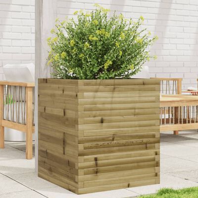 vidaXL Fioriera da Giardino 60x60x68,5 cm in Legno di Pino Impregnato