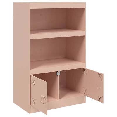 vidaXL Credenza Rosa 67x39x107 cm in Acciaio