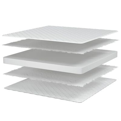 vidaXL Materasso Viscoelastico Bianco 90x190x17 cm