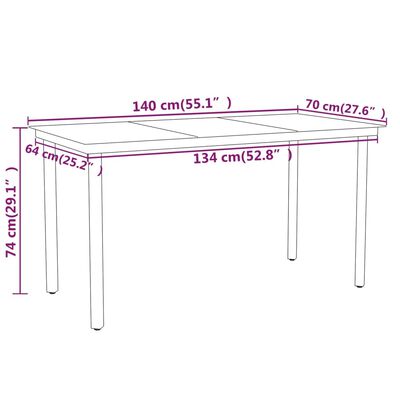 vidaXL Set Mobili da Pranzo da Giardino 5 pz Grigio