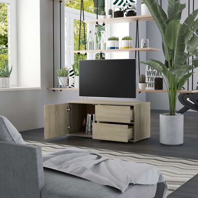 vidaXL Mobile Porta TV Rovere Sonoma 80x34x36 cm Legno Multistrato