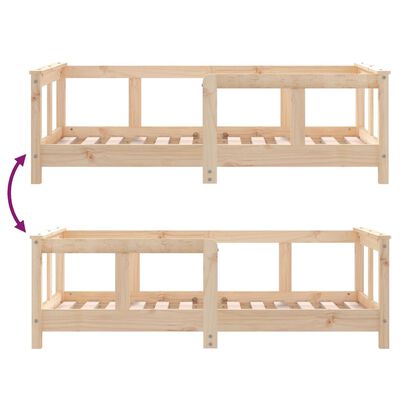 vidaXL Giroletto per Bambini 70x140 cm in Legno Massello di Pino