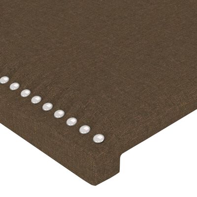 vidaXL Testiera ad Orecchio Marrone Scuro 183x16x118/128 cm in Tessuto