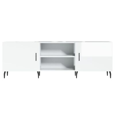 vidaXL Mobile Porta TV Bianco Lucido 150x30x50 cm in Legno Multistrato