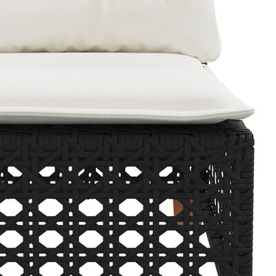 vidaXL Set Divani da Giardino con Cuscini 7pz Nero Polyrattan