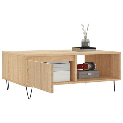 vidaXL Tavolino da Salotto Rovere Sonoma 90x60x35 cm Legno Multistrato