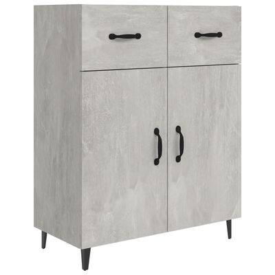 vidaXL Credenza Grigio Cemento 69,5x34x90 cm in Legno Multistrato