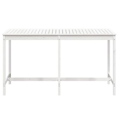 vidaXL Tavolo da Giardino Bianco 203,5x90x110cm Legno Massello di Pino