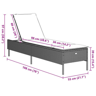 vidaXL Set Lettini Prendisole con Cuscini 3pz Grigio Chiaro Polyrattan