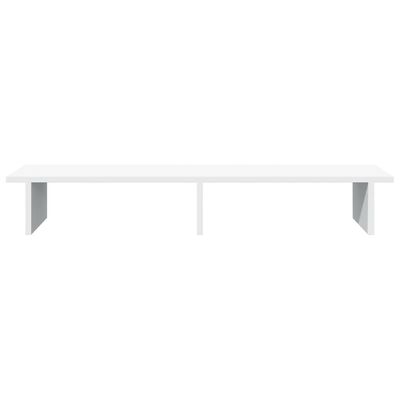 vidaXL Supporto per Monitor Bianco 100x27x15 cm Legno Massello di Pino