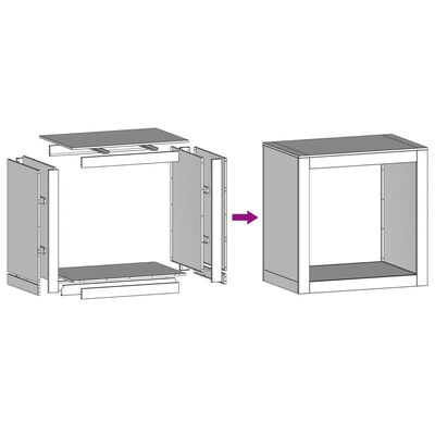 vidaXL Rastrelliera per Legna da Ardere 60x40x60 cm in Acciaio Inox