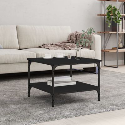 vidaXL Tavolino da Salotto Nero 55x55x40 cm in Legno Multistrato