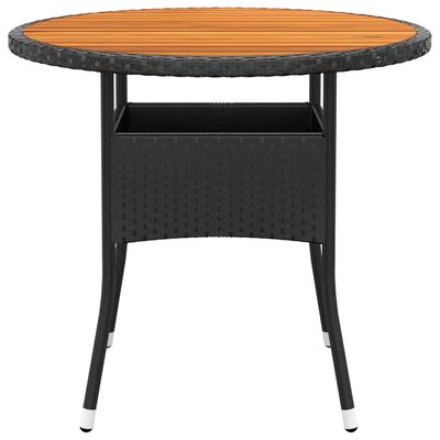 vidaXL Set da Pranzo per Giardino 3 pz in Polyrattan Nero