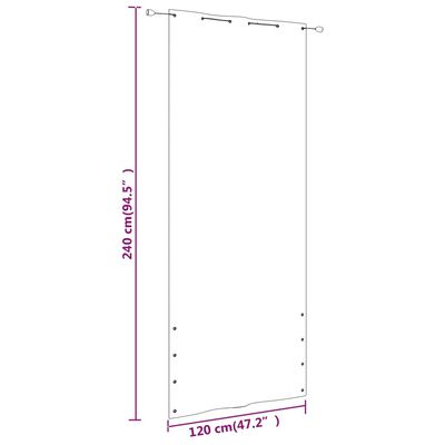 vidaXL Paravento per Balcone Tortora 120x240 cm in Tessuto Oxford