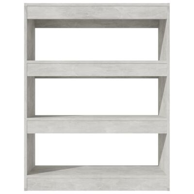 vidaXL Libreria/Divisorio Grigio Cemento 80x30x103cm Legno Multistrato