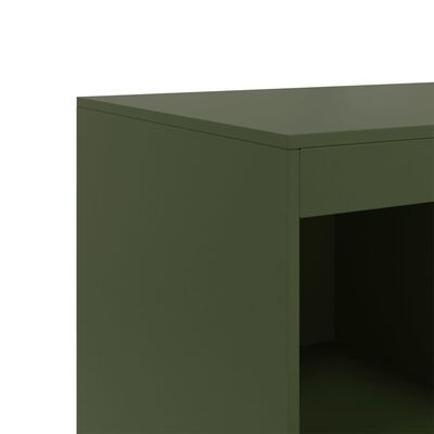 vidaXL Credenza Verde Oliva 67x39x95 cm in Acciaio