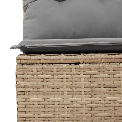 vidaXL Set Divano da Giardino 5 pz con Cuscini Beige in Polyrattan