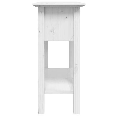 vidaXL Tavolo Consolle BODO 91x35x74 cm Legno Massello Pino Bianco