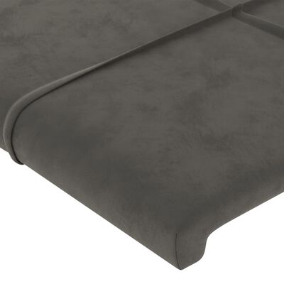 vidaXL Testiere 2 pz Grigio Scuro 100x5x78/88 cm in Velluto