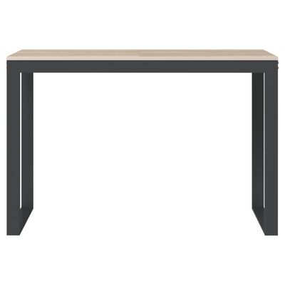 vidaXL Scrivania Computer Nera e Rovere 110x60x73 cm Legno Multistrato