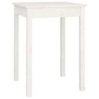 vidaXL Tavolo da Pranzo Bianco 55x55x75 cm in Legno Massello di Pino