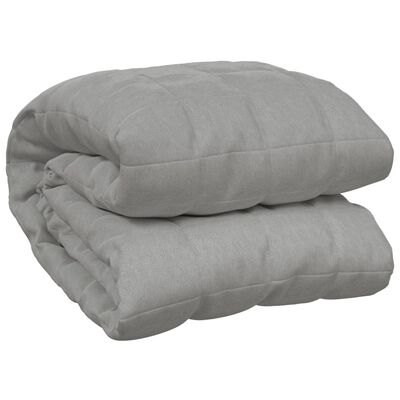 vidaXL Coperta Ponderata Grigia 220x240 cm 11 kg Tessuto