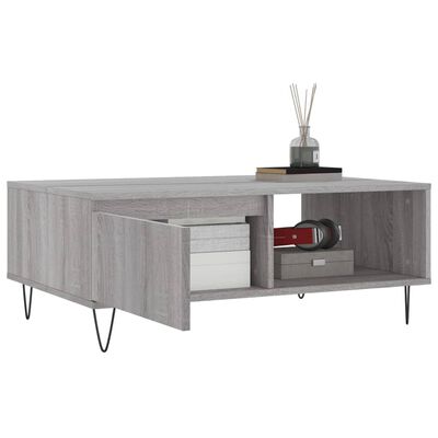 vidaXL Tavolino da Salotto Grigio Sonoma 90x60x35 cm Legno Multistrato