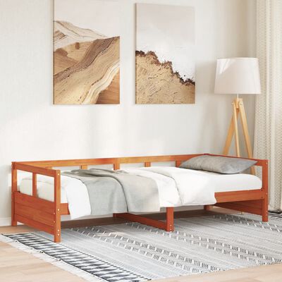 vidaXL Dormeuse senza Materasso Marrone Cera 80x200 cm Legno di Pino