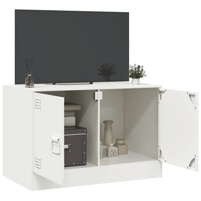 vidaXL Mobile Porta TV Bianco 67x39x44 cm in Acciaio