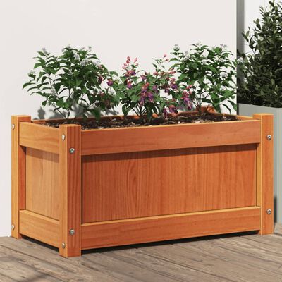 vidaXL Fioriera Giardino Marrone Cera 60x31x31 cm Legno Massello Pino