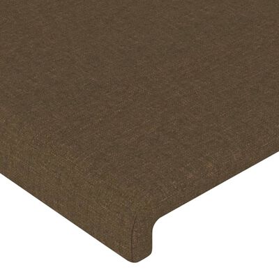 vidaXL Testiera 2 pz Marrone Scuro 90x5x78/88 cm in Tessuto