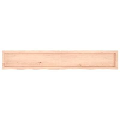 vidaXL Piano Bagno 180x30x(2-4) cm in Legno Massello Non Trattato