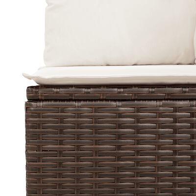 vidaXL Set Divani da Giardino 12 pz con Cuscini Marrone in Polyrattan