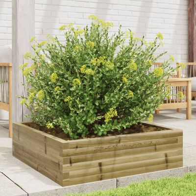 vidaXL Fioriera da Giardino 80x80x23 cm in Legno di Pino Impregnato