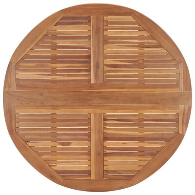 vidaXL Tavolo da Giardino Pieghevole Ø110x75 cm in Massello di Teak