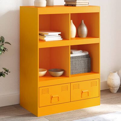 vidaXL Credenza Giallo Senape 67x39x95 cm in Acciaio