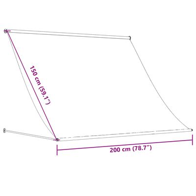 vidaXL Tenda da Sole Retrattile Antracite 200x150 cm Tessuto e Acciaio