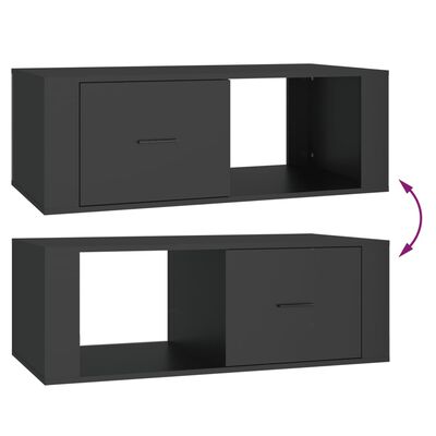 vidaXL Tavolino da Salotto Nero 100x50,5x35 cm in Legno Multistrato