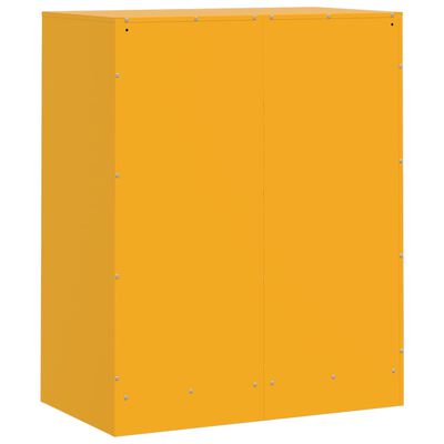 vidaXL Credenza Giallo Senape 67x39x83 cm in Acciaio